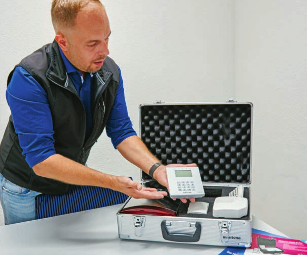 Eigenentwicklung: Der Einbruch-Melde-Koffer ist bei Behörden und Polizeien im Einsatz