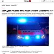 Schwyzer Polizei nimmt mutmassliche Einbrecher fest