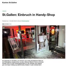 St.Gallen: Einbruch in Handy-Shop