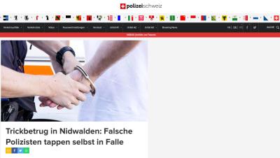 Trickbetrug in Nidwalden: Falsche Polizisten tappen selbst in Falle